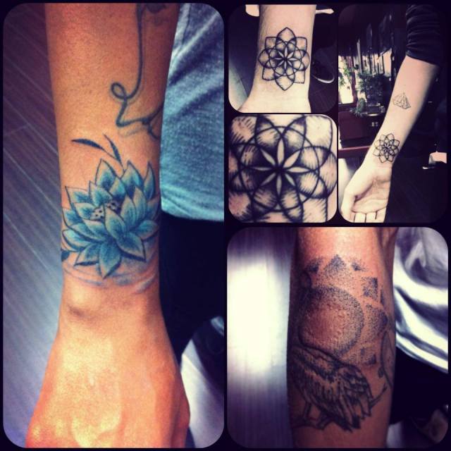 Flash pieces from the studio: Mandalas, Dot work & Lotus Flower. 
