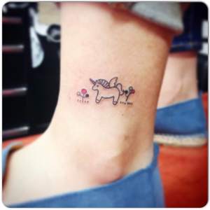 Micro unicorn tattooed by @wuuuuups Golden Iron Tattoo Studio is located on 363 Spadina Ave Toronto ON, M5T 2G3. For inquires or to book an appointment please contact (416)-903-1624 during opening hours 11:00AM-8:00PM