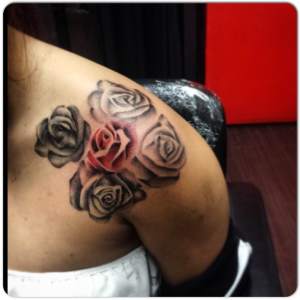 Roses Tattoo done by Kristian. For any inquires check us out at http://goldenirontattoostudio.com/ or to book an appointment contact (416)-903-1624 during opening hours 11:00AM-8:00PM